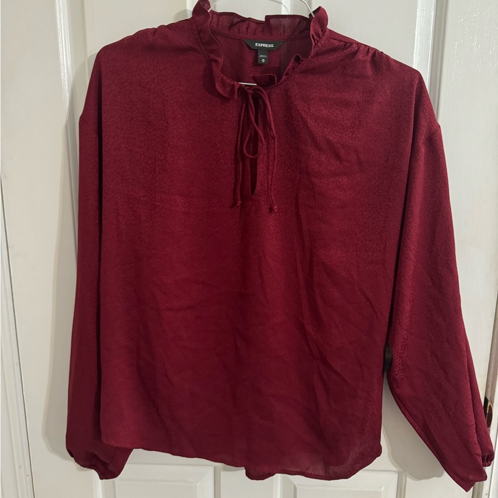 Women’s long sleeve blouse. Express size medium. Maroon
